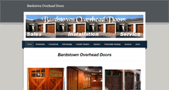 Desktop Screenshot of bardstownoverheaddoors.com