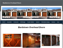 Tablet Screenshot of bardstownoverheaddoors.com